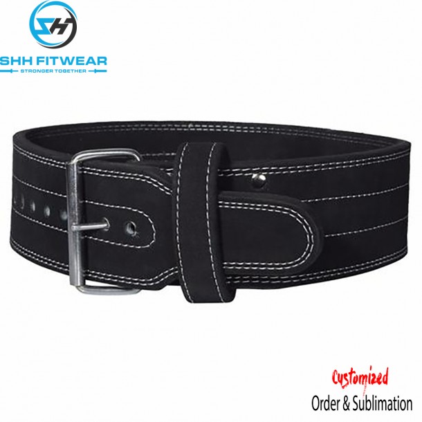 shhfitwear Leather Lifting Belt Single Prong Belt-003
